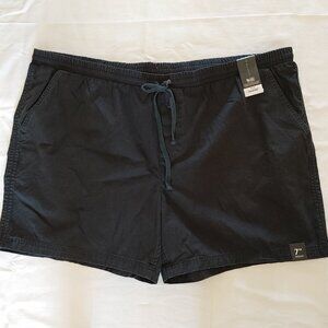 MENS, WASHED - 100% COTTON BLACK SHORT